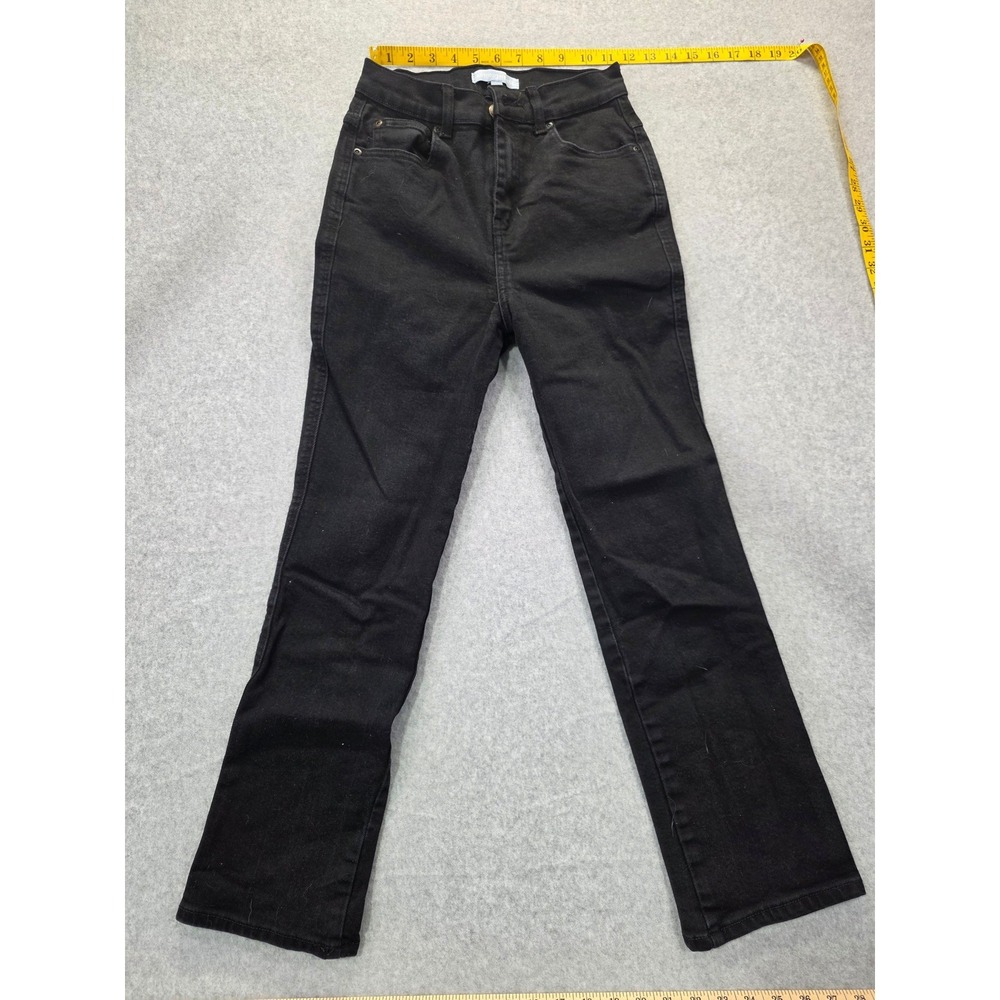 Antonio Melani Womens High Rise Straight Leg Jeans Black Size 26